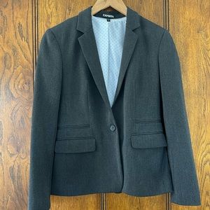 Express One Button Charcoal Blazer size 8